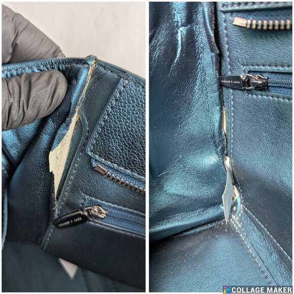 CHARLES & KEITH Teal Chain Handle Tote Bag Shoulder Bag - Picture 14 of 15